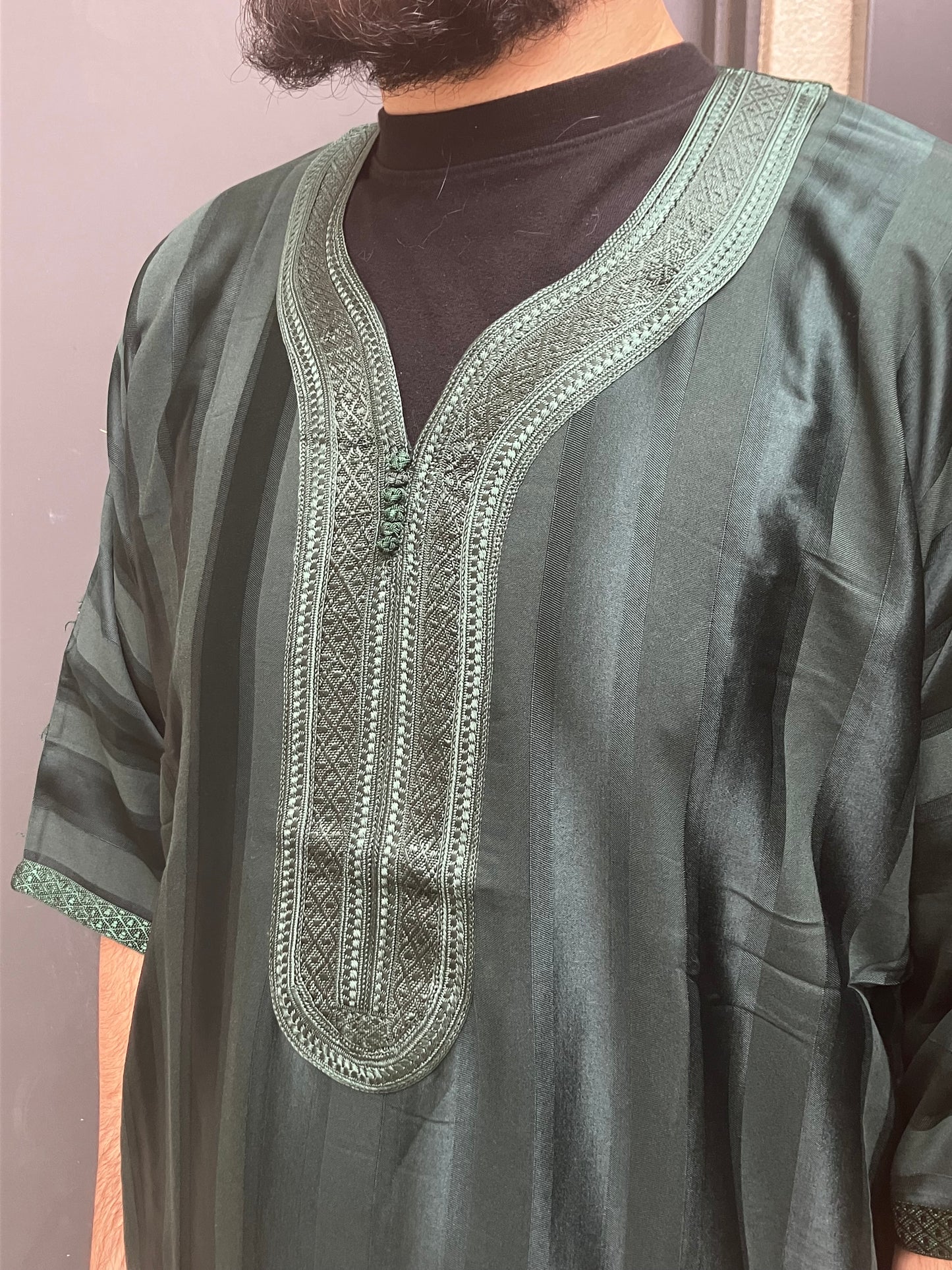 Akhdar - Moroccan Thobe (Striped)