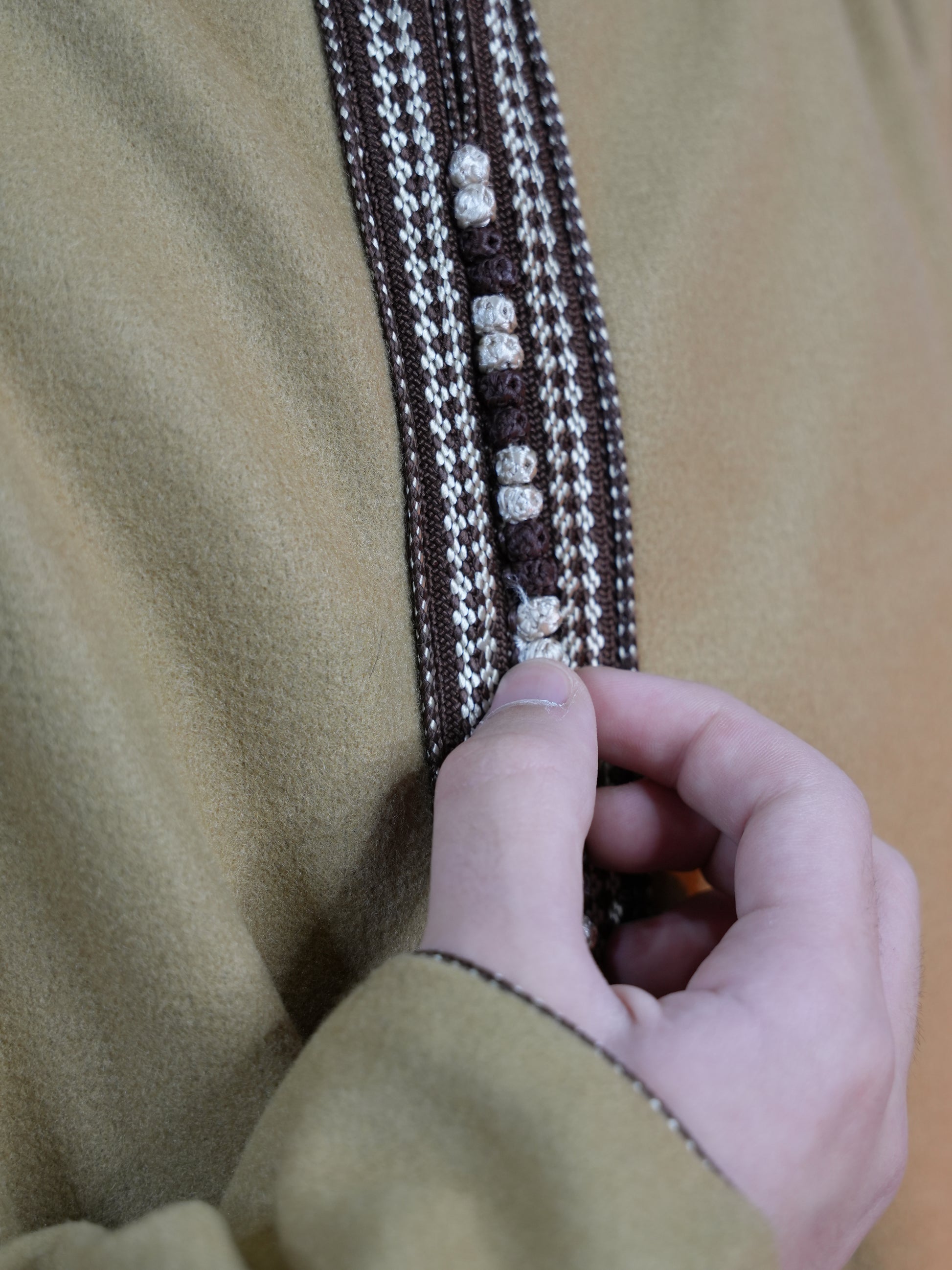 Gold Hooded Winter Moroccan Thobe