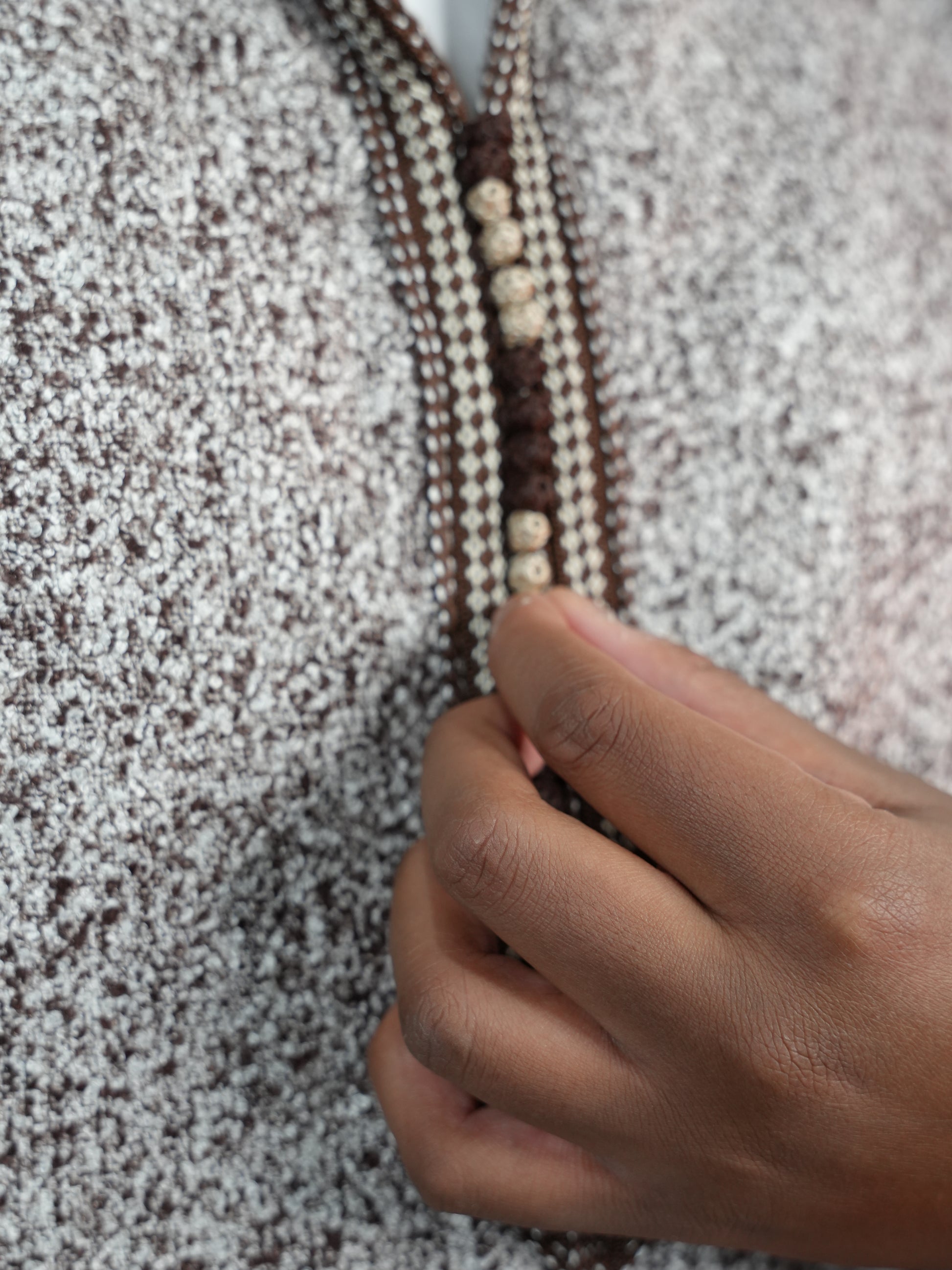 Light Brown Hooded Winter Moroccan Thobe